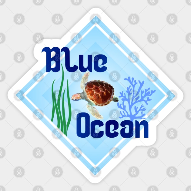 T-Shirt Blue Ocean Sticker by Roqson